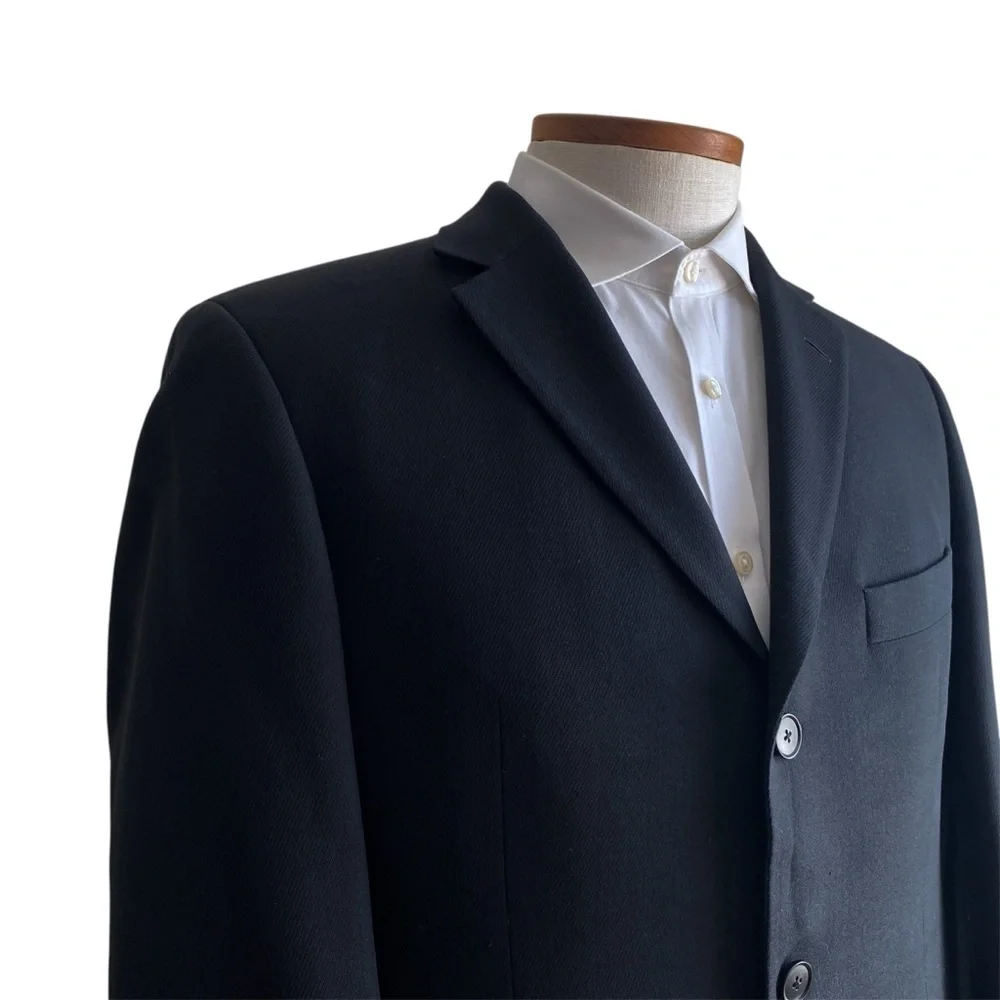 Hugo Boss Men’s Wool Black Blazer Sport Coat Suit Jacket Wedding Business 40S